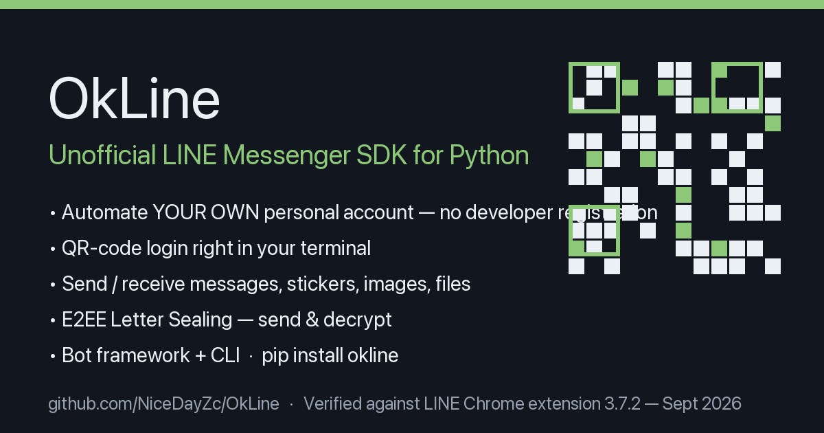 Decrypting LINE Letter Sealing (E2EE) in Python — OkLine